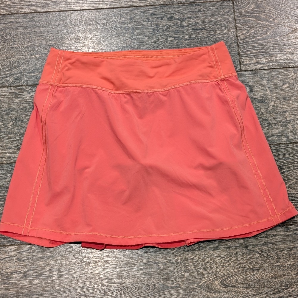 Lululemon Pace Rival Skirt No Panels Size 6 Coral